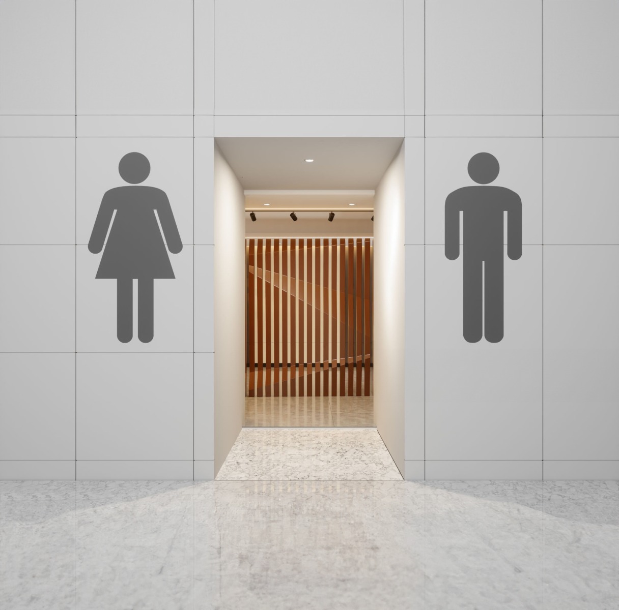 Modern restroom interior