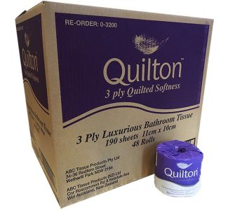 Quilton Toilet Paper 3 Ply 190 Sheet 48 Rolls