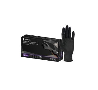 Safe Touch Adv Guard Black Nitrile Glove-Large- 100/Box