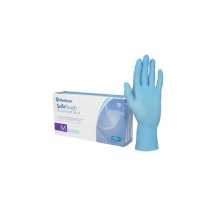 Safetouch Slim Blue Nitrile Pf Glove - Medium - Pkt/100