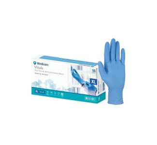 Vitals Blue Nitrile Glove P/Free Large x 100