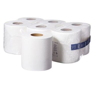 Tork Basic Paper Centrefeed Roll 1ply Perforated M2 300m x 6