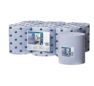 Tork Wiping Paper Blue Recycled Centrefeed 1ply M2 320m x 6