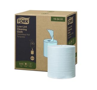 Tork Low Lint Cleaning Cloth Handy Bucket Refill Rolls W10 200s x 4