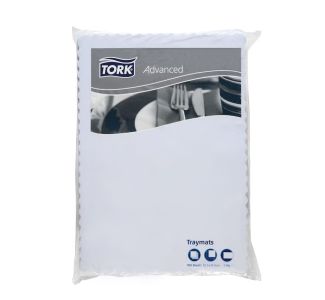 Tork White Large Traymat 500s x 2