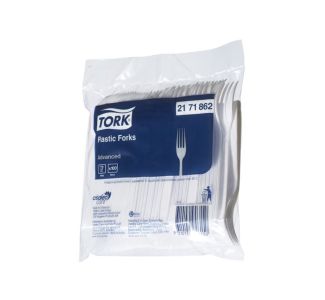 Tork White Plastic Forks