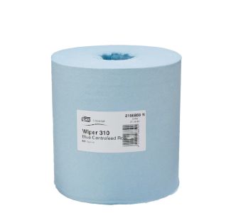 Tork Basic Paper Blue Centrefeed Roll 1ply Perforated M2 300m x 6