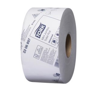 Tork Mini Jumbo Toilet Roll 1ply Universal T2 400m x 12