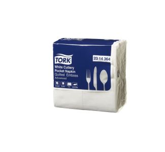 Tork Dinn Npk Quilt Emb 2P Pkt Wht 80X12