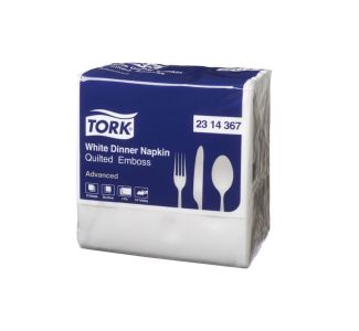 Tork Dinner Npk Quilt Emb 2P Wht 75 x 12