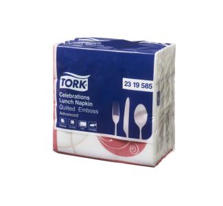 *DISCONTINUED*Tork Quilted Emboss Celebrations Lunch Napkin 2ply 50s x 12
