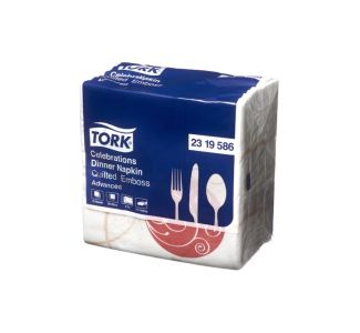 Tork Quilted Emboss Celebrations Dinner Napkin 2ply 75s x 12
