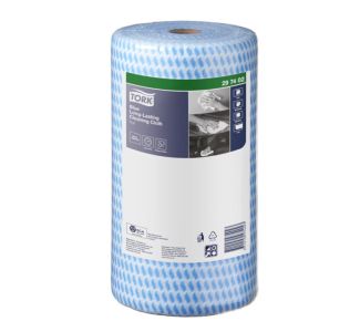 Tork Blue Heavy-Duty Colour Coded Cleaning Cloth Roll 90s x 4