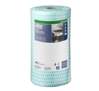 Tork Green Heavy-Duty Colour Coded Cleaning Cloth Roll 90s x 4