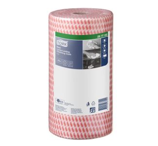 Tork Red Heavy Duty Colour Coded Cleaning Cloth Roll 90s x 4
