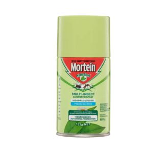 Mortein NaturGard Multi-Insect Automatic Spray Fragrance Free Indoor & Outdoor with Pyrethrum Refill 152g x 6