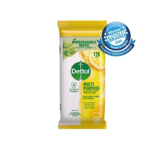 Dettol Multipurpose Wipes Lemon Burst 110s x 8