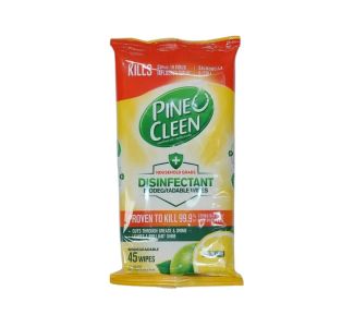 Pine O Cleen Disinfectant Wipes Lemon 45s x 6