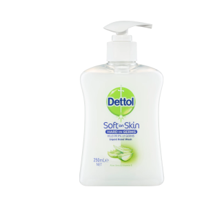 Dettol Liquid Hand Wash (Moisture) Aloe Vera & Vitamin E Pump Refill 250ml x 6