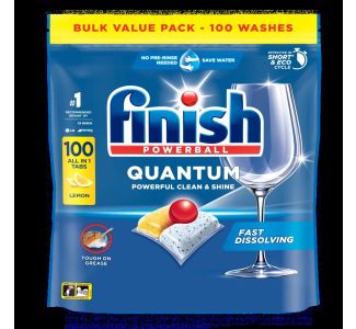 Finish Quantum All in 1 dishwashing tablet - Lemon Sparkle 100s x 4 