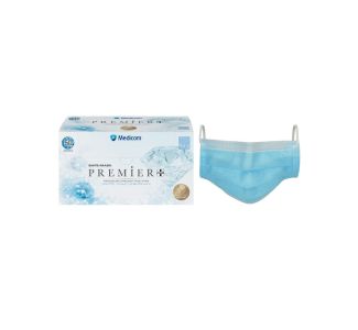 Medicom Premier Plus Lv2 Earloop Mask Blue Pkt/50