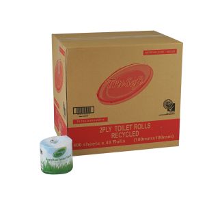 Trusoft Toilet Roll Recyc 2 Ply 400 Sheet 48 Rolls (Polybag)