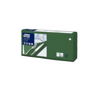 Tork Edge Emboss Dark Green Lunch Napkin 2ply Quarterfold 200s x 10