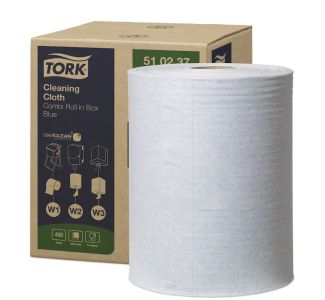 Tork Cleaning Cloth Blue Combi Roll W1/W2/W3  400s