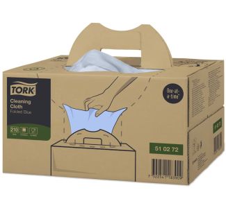 Tork Cleaning Cloth Blue Folded Handy Box 210s