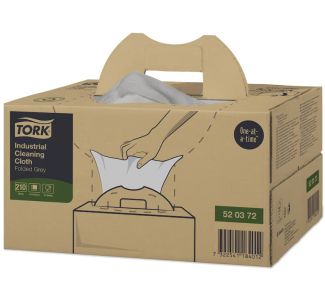 Tork Industrial Cleaning Cloth Grey Folded Handy Box 210s