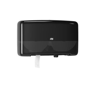 Tork Twin Mini Jumbo Toilet Roll Dispenser Black T2