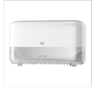 Tork Twin Coreless Mid-size Toilet Roll Dispenser White T7
