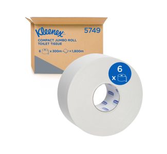 Kleenex Jumbo Roll 2Ply 300M X 6 Rolls