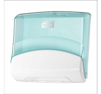 Tork Folded Wiper/Cloth Dispenser White/Turquoise W4