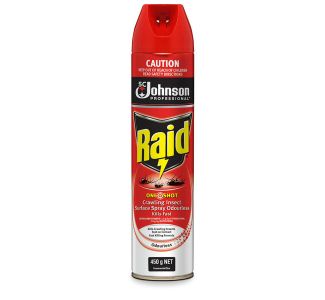 RAID One Shot Crawling Insect Surface Spray Odourless 450g x 12