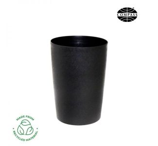 8L Compass Round Bin Black 210D x 300H mm