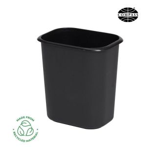 14L Compass Rectangular Bin Black