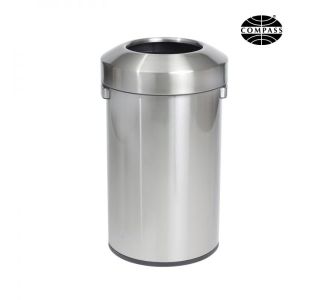 60L Open Top S/Steel Bin with Plastic Liner
