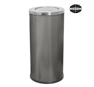 62L Swing Lid Waste Bin Hammertone