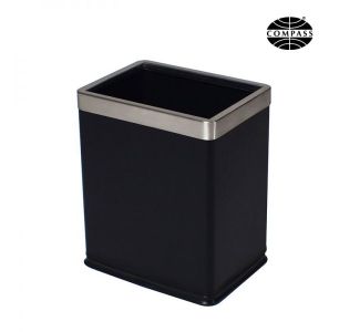 8L Rectangular Black Bin