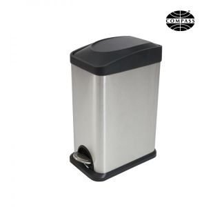 15L Pedal Bin Stainless Steel Rectangular