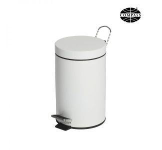 3L Pedal Bin White 17D x 27H cm