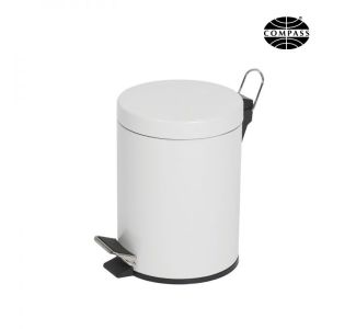 5L Pedal Bin White 20.5D x 28.5H cm