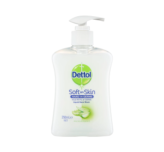Dettol Liquid Hand Wash Aloe Vera & Vitamin E Pump 250ml x 6
