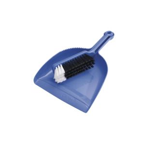Oates Dustpan & Bannister Brush Set - Blue