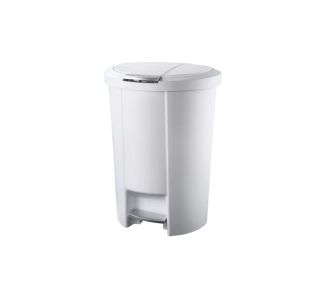 Oates Push Pedal Bin 50L - White