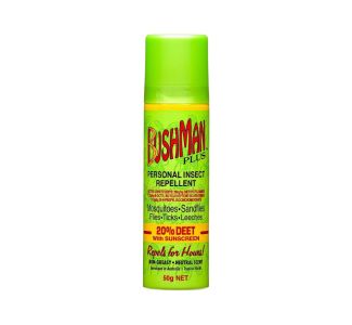 Bushman Insect Repellent 'Plus' Aerosol 20% Deet with Sunscreen 50g x 6