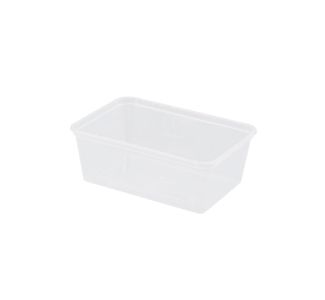 Rectangle Takeaway Container Recessed Base Clear 500/Ctn