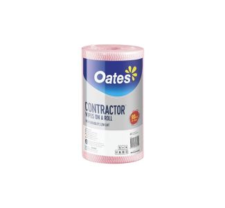 Oates Contractor Extra Thick Perforated Wipes 45m Roll - Red