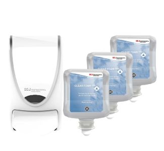 DEB REFRESH Clear Hand Wash 1L PROLINE STARTER PK (1L Dispenser + 3 Cartridges)